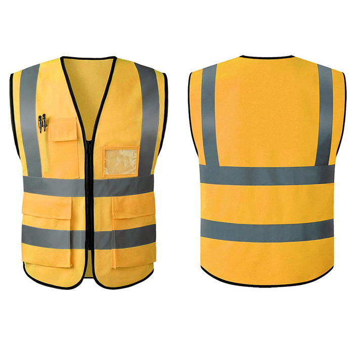 Construcción de construcción de tráfico chaleco de seguridad chaleco chaleco de trabajo chaleco de higiene ambiental chaqueta de ciclismo logotipo impresa