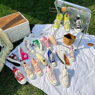 Spring 2025 New Versatile 1970S High-Top Canvas Shoes for Women Hong Kong Style Retro Street Shoes for Women Ins Trend