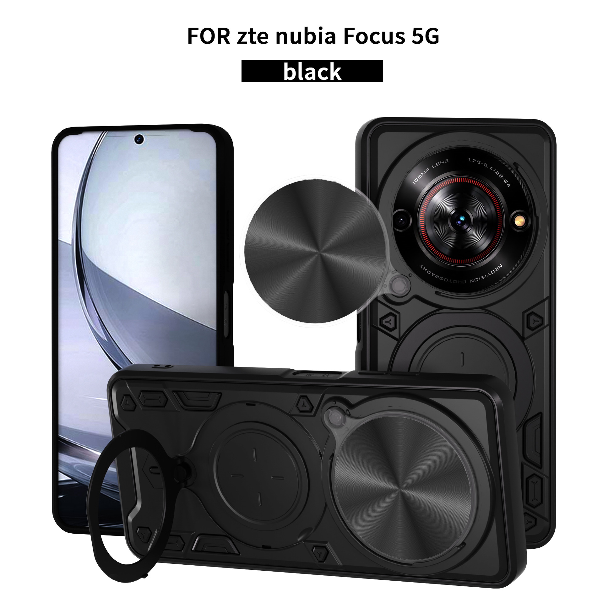 跨境适用ZTE nubia Focus Pro家尚推窗手机壳努比亚NEO3支架防摔