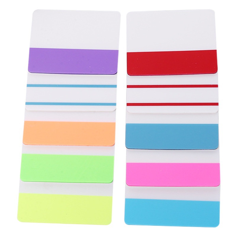 Indicador fluorescente etiqueta pegatinas creativo transparente nota adhesiva Índice de clasificación pegatinas notas del estudiante puntos clave n veces pegatinas