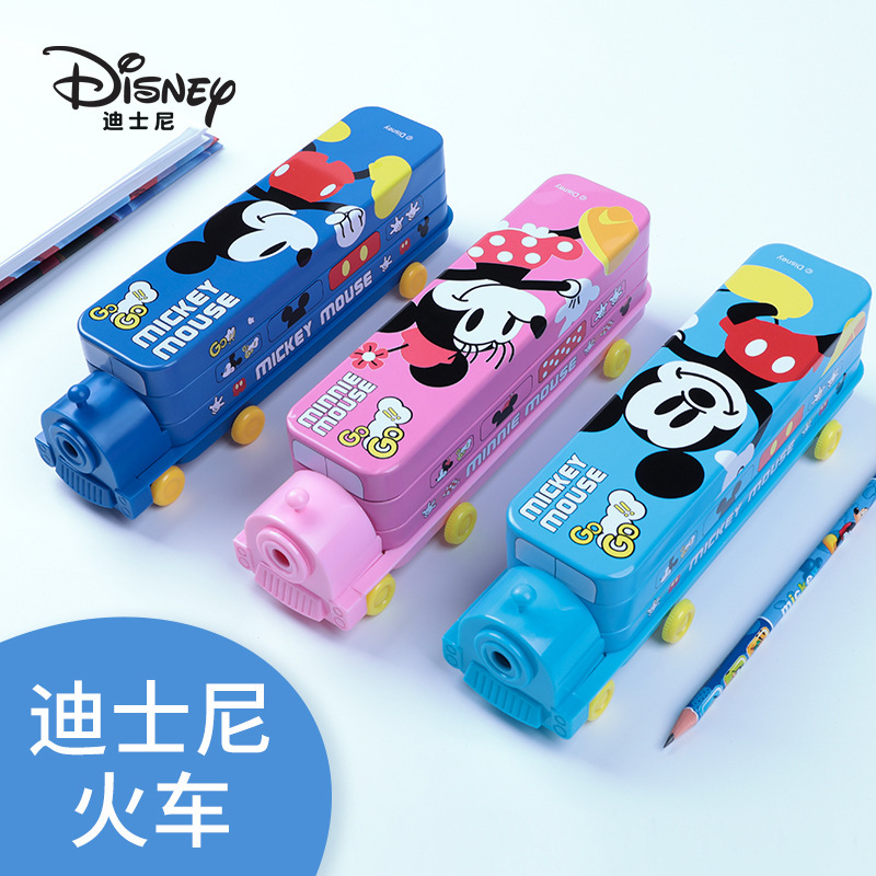 Children's Iron Stationery Box Three-layer Pencil Case Locomotor Shape Cute Creative Double-layer Large Capacity Pen Case for Primary School Students Children's Iron Stationery Box Three-layer Pencil Case Locomotor Shape Cute Creative Double-layer Large Capacity Pen Case for Primary School Students