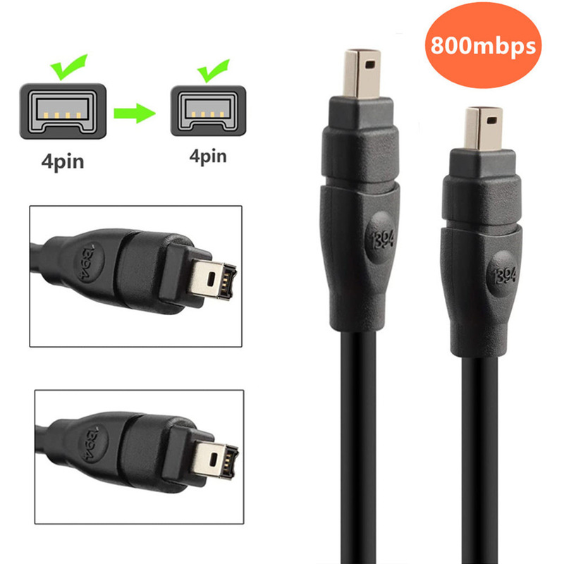 Ieee 1394 Firewire 400 to 400 Firewire 4-to-4 Data Cable 1394 Cable 1.8/3/ 4.5m