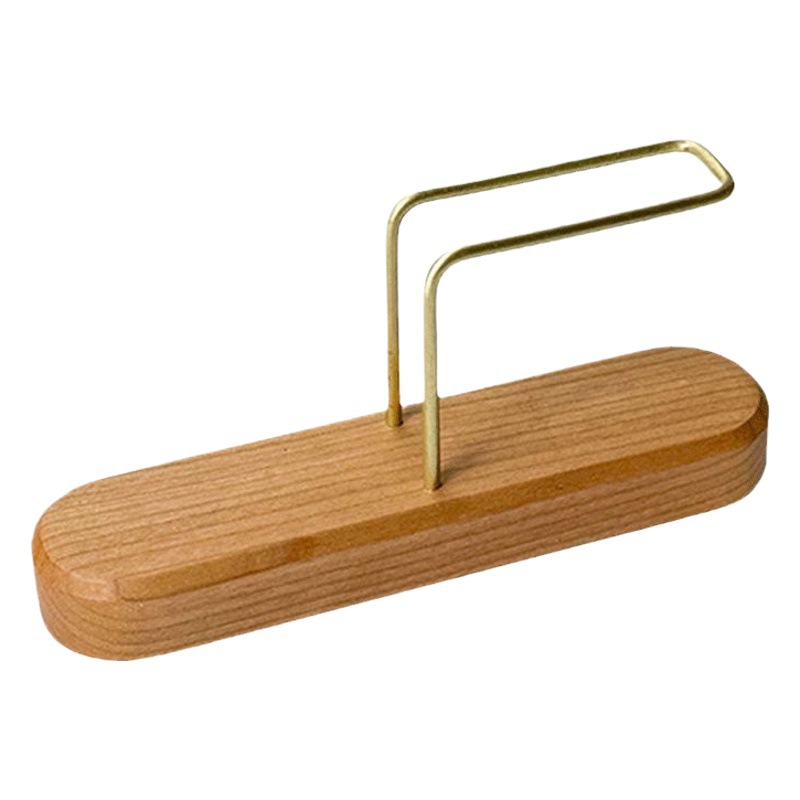 Caja de almacenamiento de papel de filtro de café de mano madera de cerezo caja de almacenamiento de papel de filtro de tejido en forma de abanico de alta gama ins