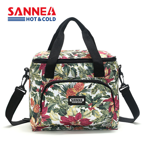 New portable portable lunch bag aluminum film color shoulder picnic bag 10L insulated lunch bag double layer ice bag