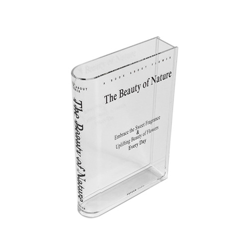 Custom Acrylic Book Vase Cross-Border Nordic Living Room Home Soft Furnishing Coffee Table Accent Acrylic Book Vase