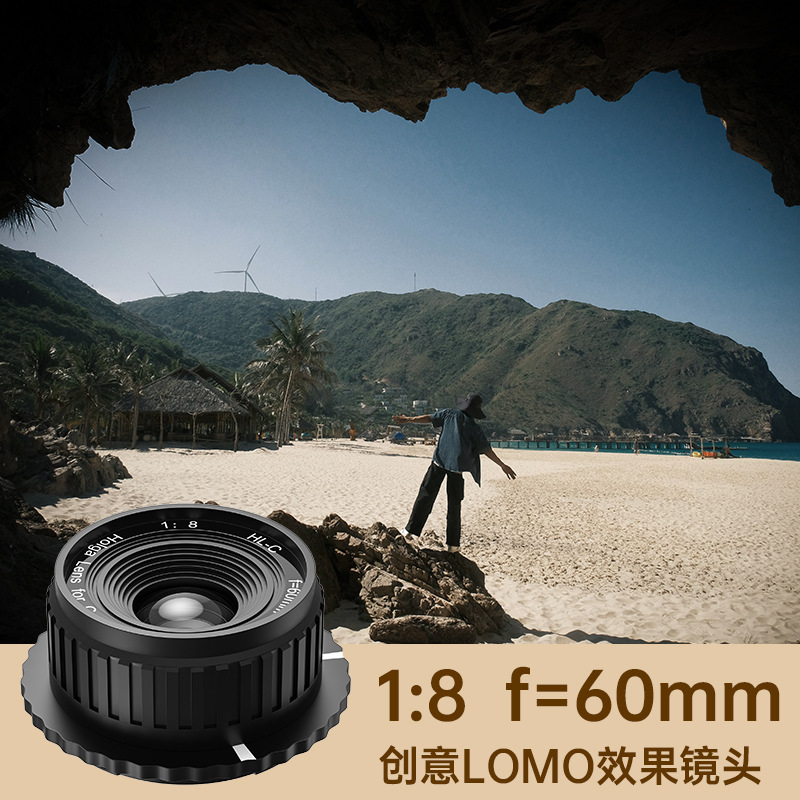 Creative Lomo Fixed Lens 60mm Suitable for Canon Ef Nikon F Slr Camera Photo External Shooting Lens