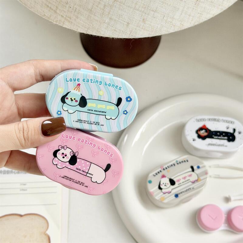 Simple and Cute Contact Lens Case with Mirror, Simple and Portable Contact Lens Case, Companion Care Box B119