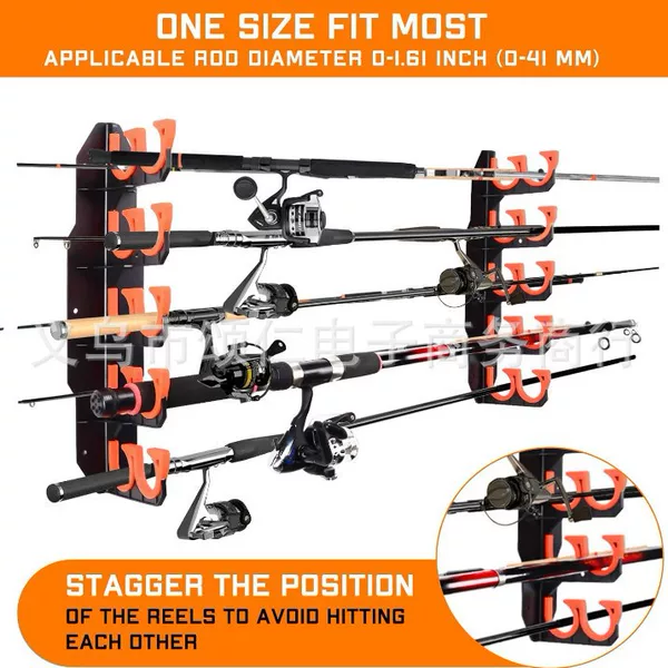 Cross Border New Fishing Rod Holder for Garage Fishing Rod Holder