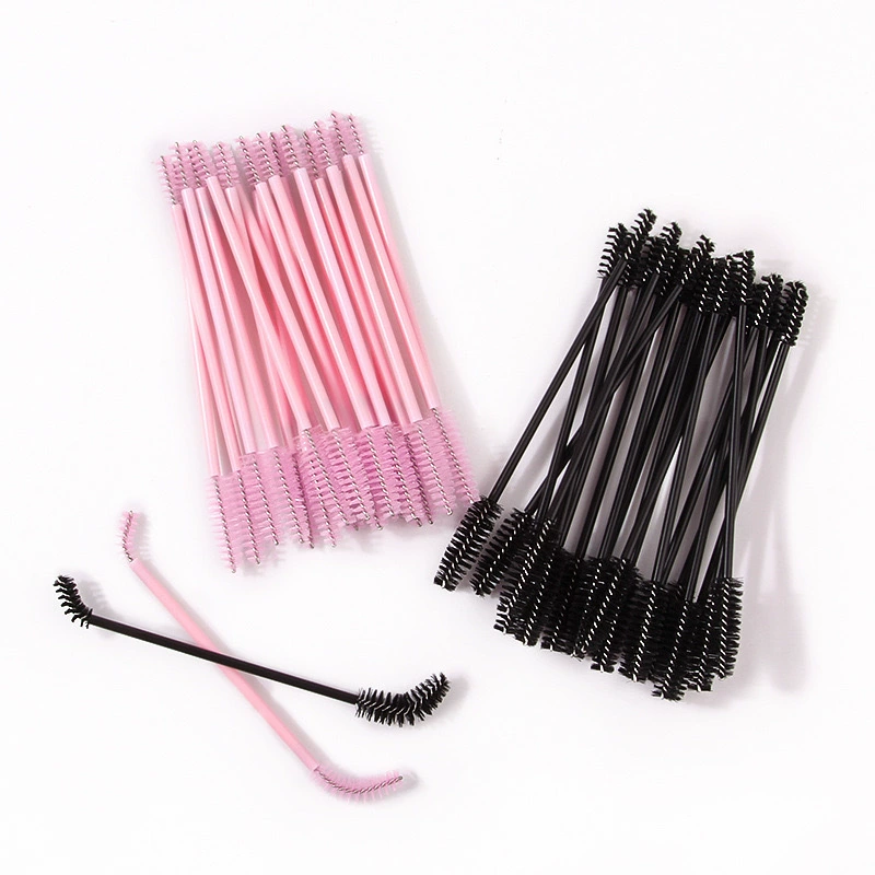 Портативная многофункциональная двуглавая кисть для завивки ресниц, расческа для бровей, производитель кистей для макияжа двойного назначения