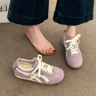 Purple Forrest Gump Shoes Retro Moral Training Shoes Women's 2025 New Summer Thin Comfortable Flats Sports and Leisure Shoes