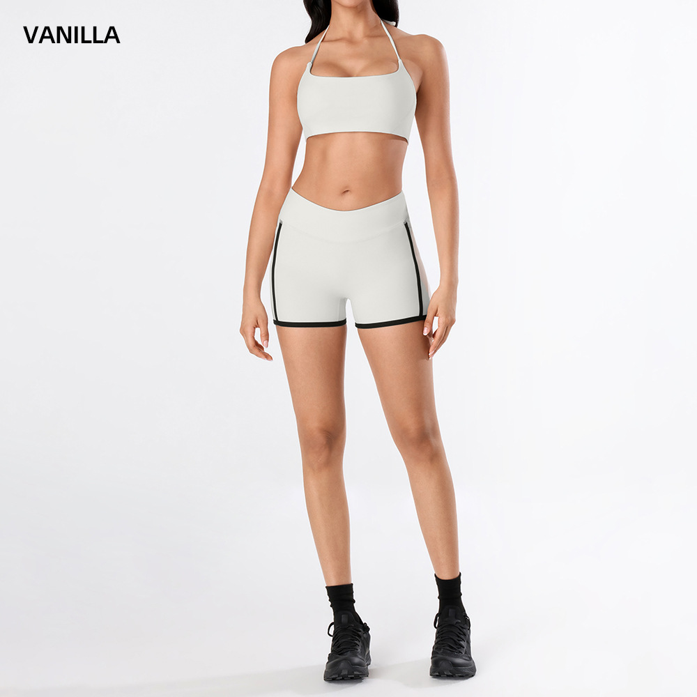 Yoga desnudo chaleco de mujer nuevo cintura alta hip running pantalones de entrenamiento elástico ajuste conjunto de ropa de entrenamiento
