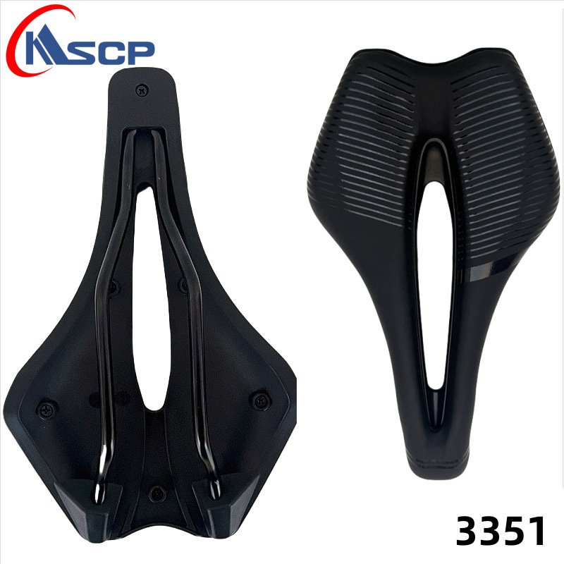Cojín de bicicleta PU hueco sillín de bicicleta diseño de ranura sillín de bicicleta de montaña asiento de bicicleta
