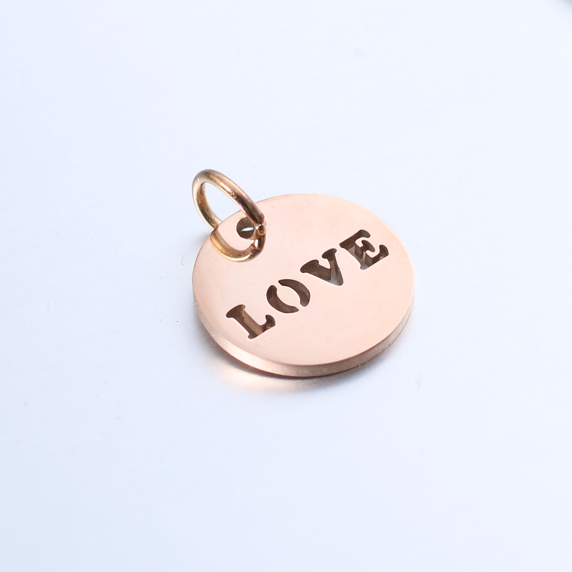 DOOYIO 5 teile/los Edelstahl Charms Runde Hohl-out Liebe Anhänger DIY Halskette Ohrring Schmuck Handgemachte Accessoires – Detail 7