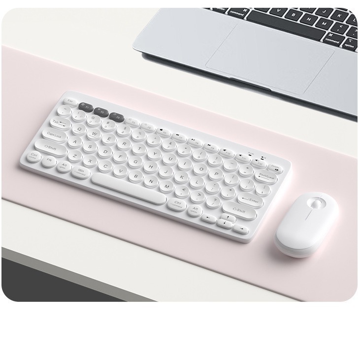 ワイヤレスbluetoothダブルモードキーマウスセットノートブックデスクトップpc iPad携帯電話ミュートチョコレートキーボードマウス|undefined