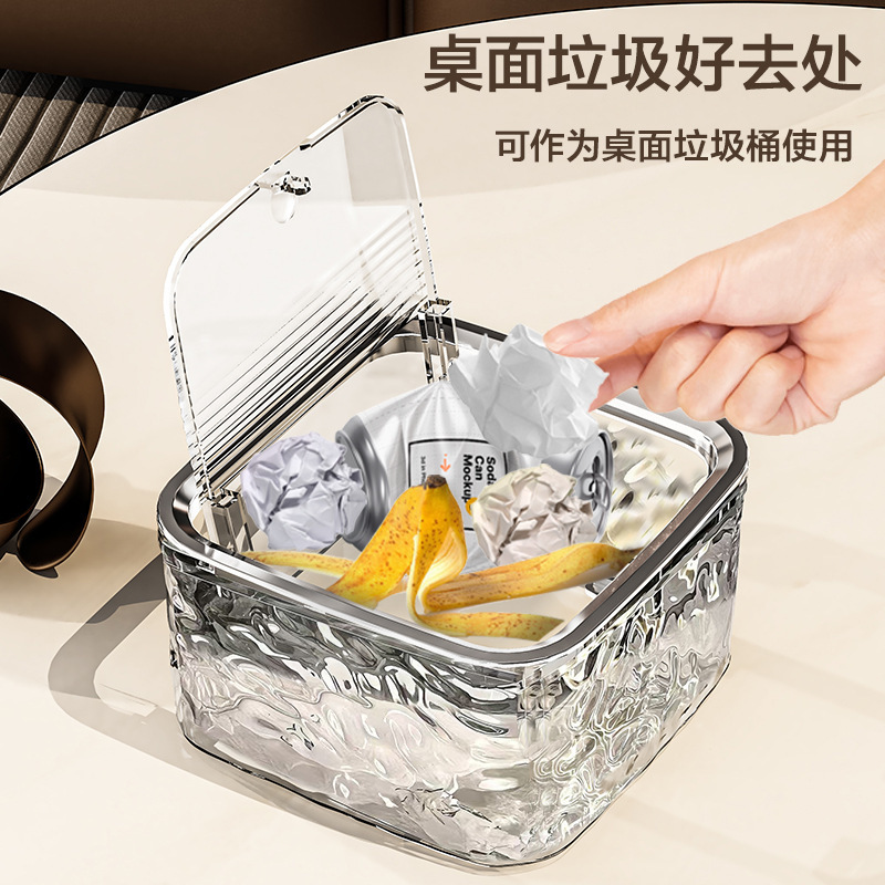 Caja de almacenamiento de accesorios para el cabello de niños de escritorio niñas cabello anillo de cabello correa de acrílico transparente caja de acabado cesta de almacenamiento