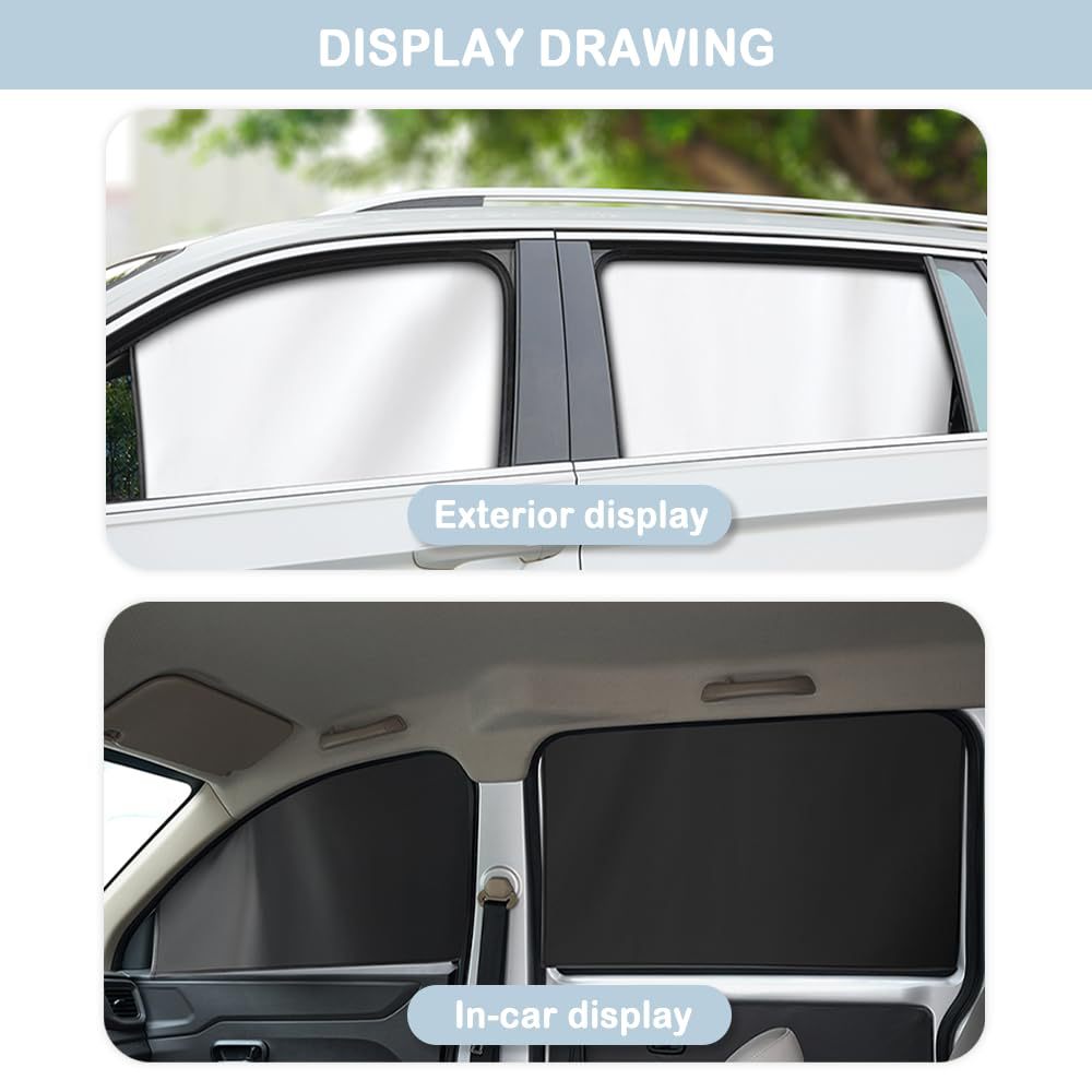 Universal Interior Diamond Pattern Car Sunshade Magnetic Rear Child Sun Protection Heat Insulation Sunshade Car Sunshade