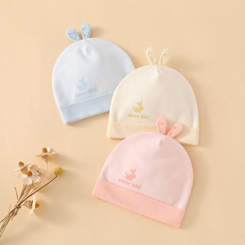 Baby fetal cap 0-3 months newborn confinement cap baby delivery room double-layer head protection hat children's hat