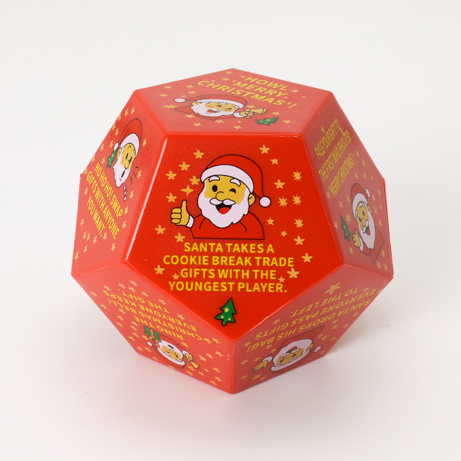 跨境新品 Santa Claus dice圣诞老人交换礼品彩色骰子