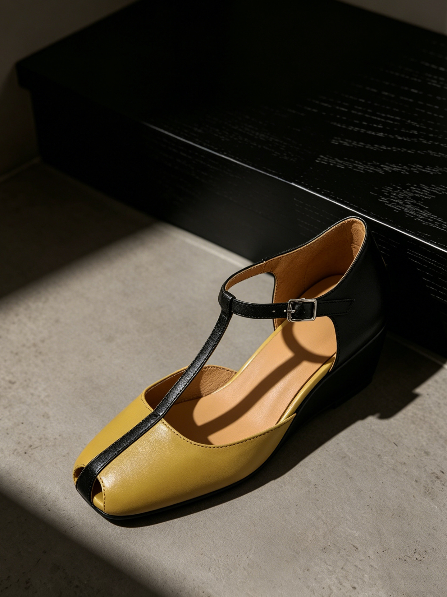 Sandal nữ cao gót phong cách Pháp cổ điển, quai chữ T, gót xuồng, mũi hở — màu nâu chi tiết 16