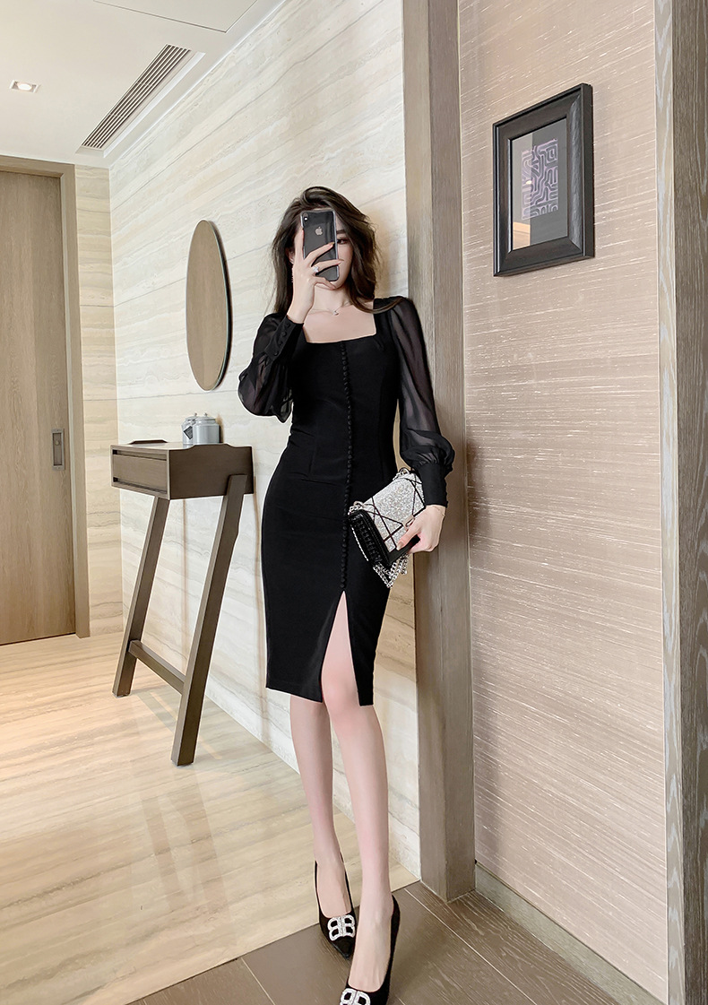 B7544 1130K VÁY ĐẦM LIỀN THÂN NỮ CHOTDNG DÁNG ÔM BODY GỢI CẢM SEXY MÙA XUÂN THU ĐÔNG THỜI TRANG NỮ G04 SẢN PHẨM MỚI