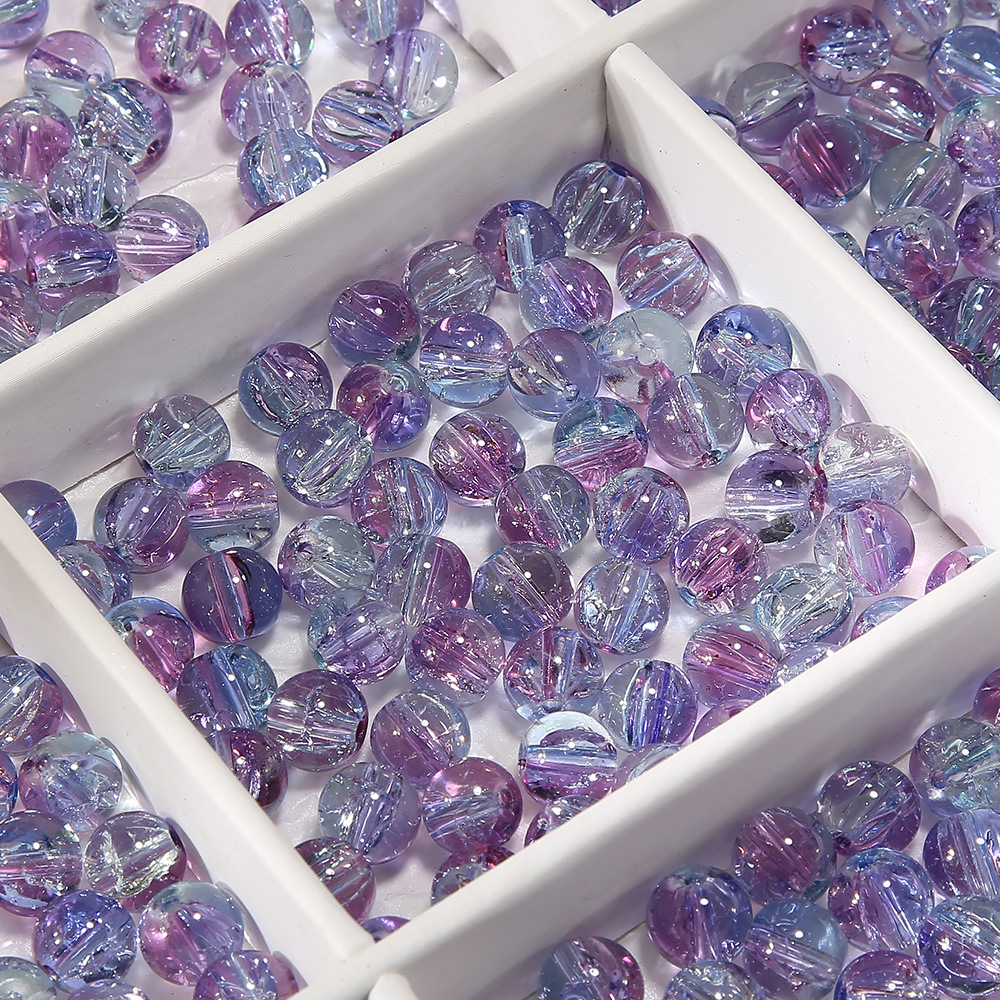 10 ミリメートル [ビッグフィッシュベゴニア] アイスクラック爆発ビーズガラスビーズ手作り diy ブレスレットビーズジュエリーアクセサリー素材