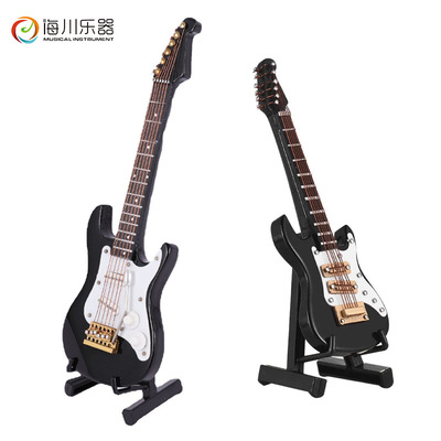 Mini guitar Decoration 10/14cm Home ornament Photography prop Musical Instruments Decoration Leather box wholesale