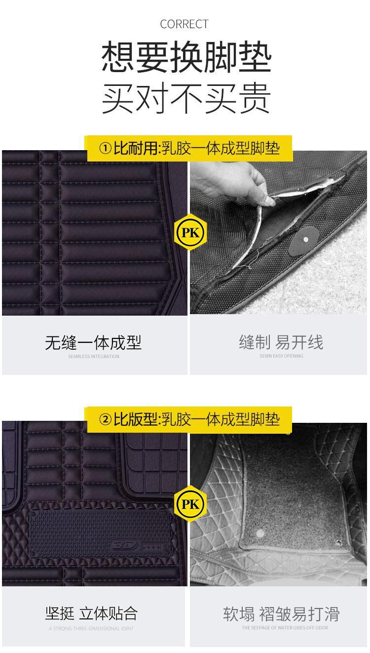 Factory direct car mats anti-dirty universal latex PVC waterproof non-slip easy to clean tailoring latex mats