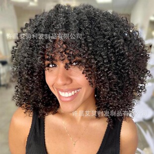 ��ը��C�����˰l�^��Afro curly human hair wig���Q�����С��