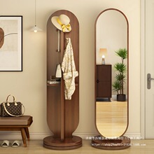 旋转穿衣镜全身镜落地家用女生卧室试衣镜ins风移动立体高清镜子