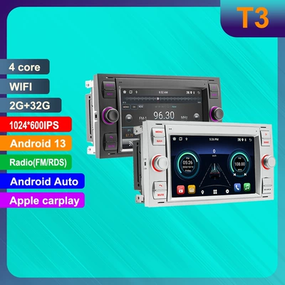 Suitable for 2005-2011 Ford Transit Car Android Gps Navigation Bluetooth Mp5 Player Carplay Navigation Device (DVD Navigation) - 232g-wifi-black