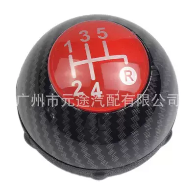 Sürətlər qutusu və əl tormozu başlıqları speed shift lever handball - sk-fiat23-carbon-fiber-pattern-red-cover-5-speed