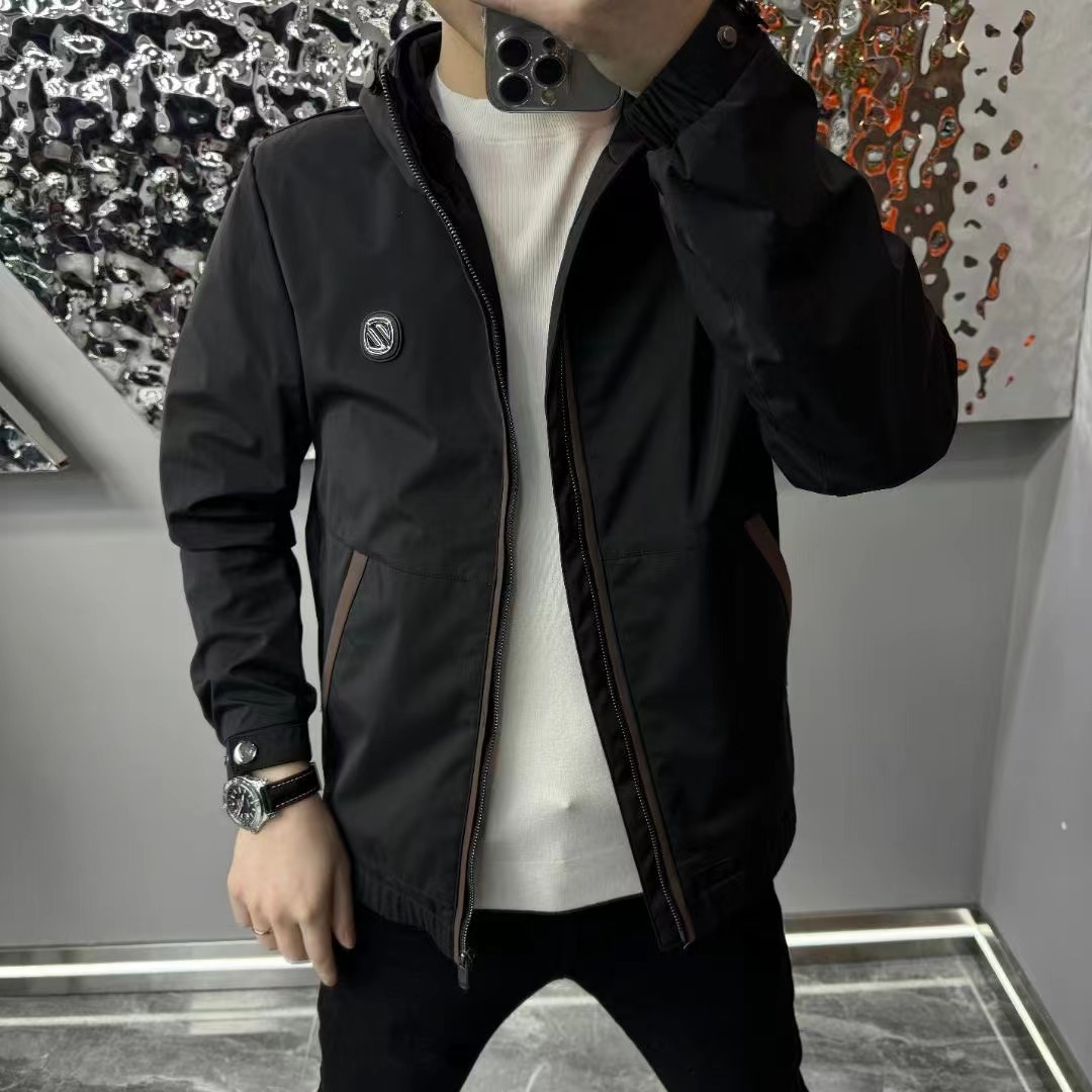1399 Men's Spring/Summer New Hooded Jacket High-Quality Fashion Versatile Casual European Style High-End Handsome