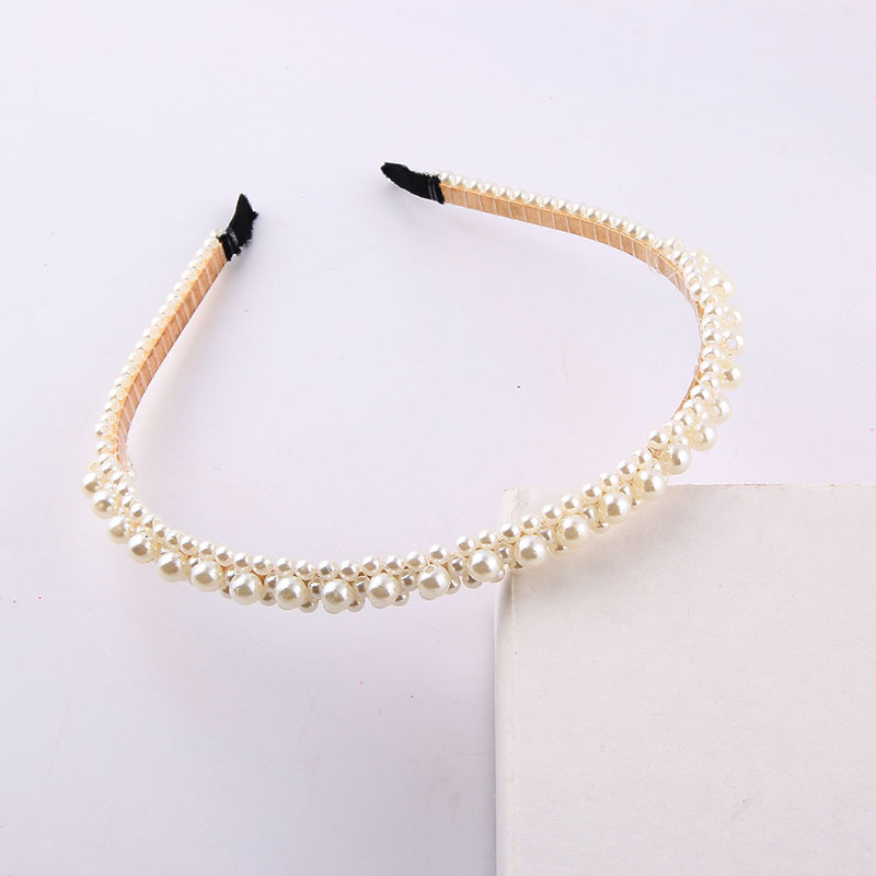 Wholesale Jewelry Simple Small Pearl Particles Hair Band Nihaojewelry display picture 5