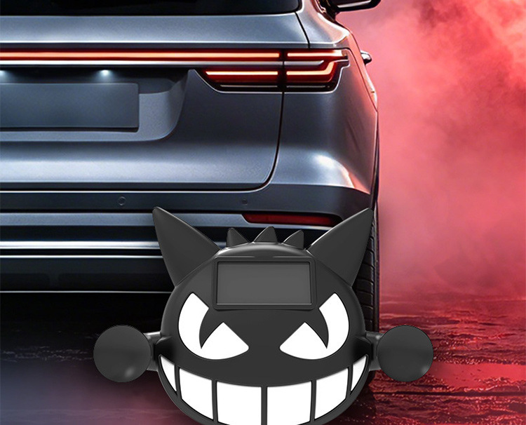 Cross-Border Solar-Powered Car Dynamic Devil Eye Led Expression Light Warning Light for Vehicle Use, No Wiring Required, Ambient Lighting