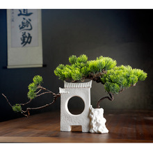新中式玉瓷花器禅意家居摆件客厅装饰微景观办公室桌面点缀批发厂