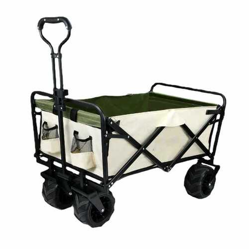 Wholesale Zhongling camping cart outdoor camping car camping foldable small trailer pull rod car picnic hand-pulled car accessories