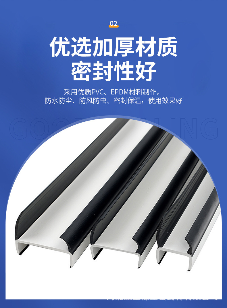 Waterproof Sealing Strip for Box Doors of Vans, Container Trucks, High-Sided Trucks, Tailgate T-Shaped Door Edge Waterproof Trim