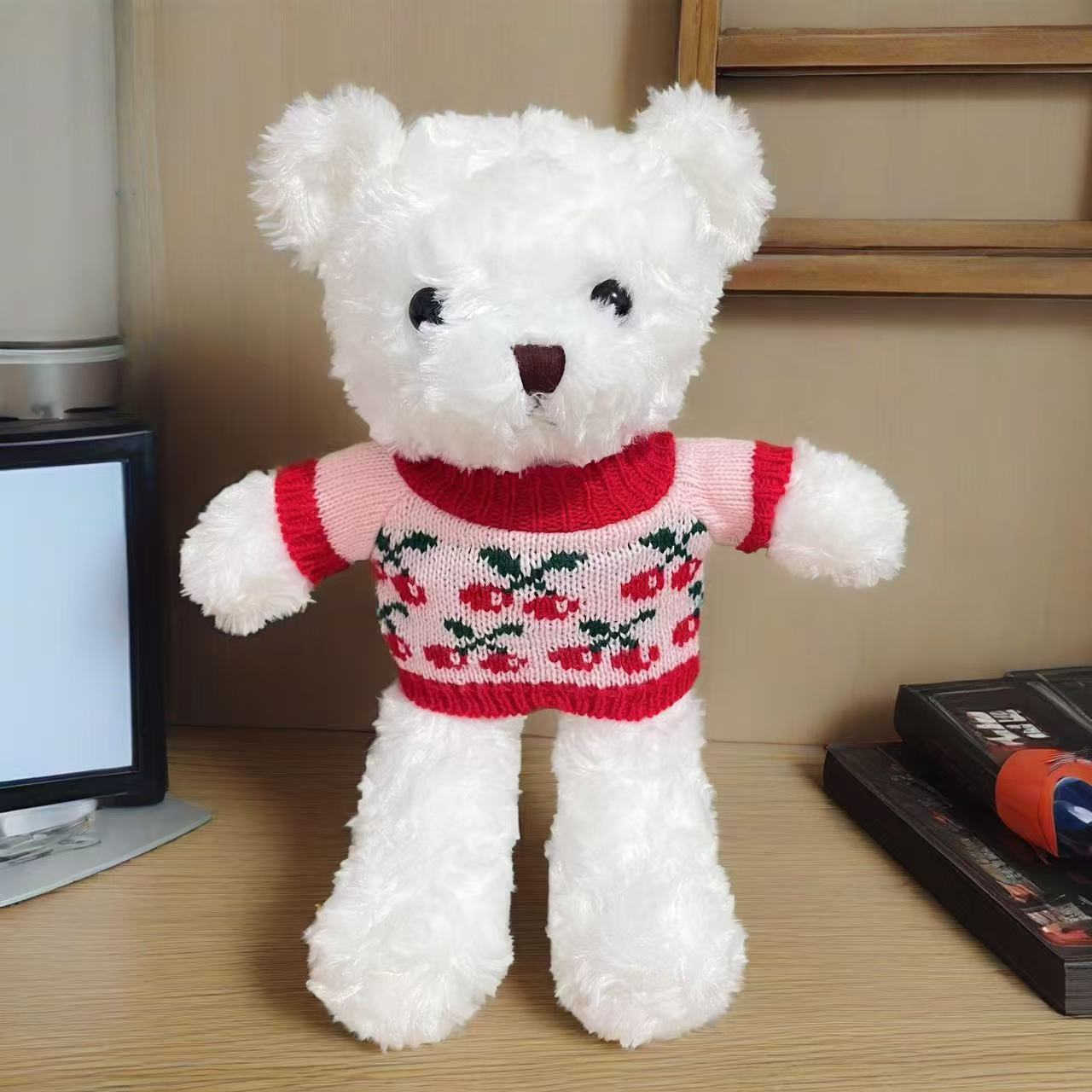 Red cherry sweater white bear
