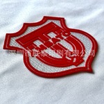 定制衣服LOGO烫印标植绒章彩色耐水洗热转印服装布贴臂章植绒热销