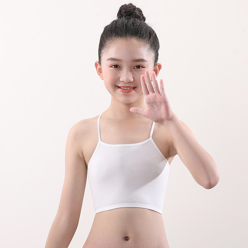 8-16 years old girls' underwear girl's initial development vest strap little girl junior high school student children' bustier 