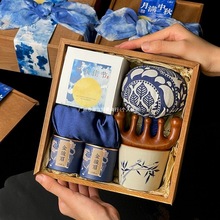 中秋节礼物实用感礼品公司团购送客户木质创意礼盒节日伴手礼