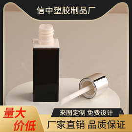 银盖唇釉管液体修容唇彩分装瓶源头厂家批发包材黑色瓶身电镀亮面