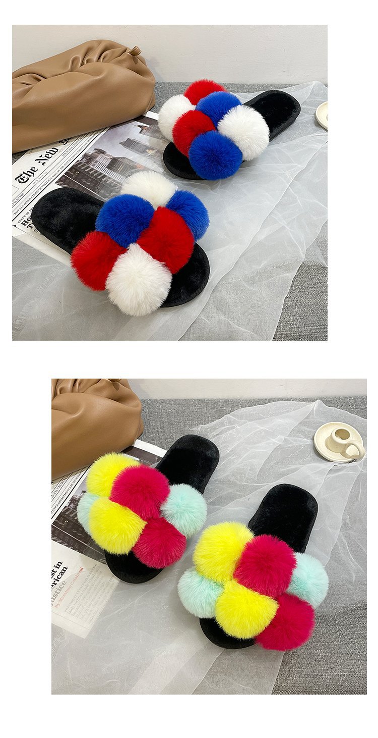 one-word plush cotton slippers nihaostyles clothing wholesale NSDFX84301