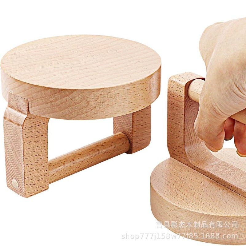 ケヤキの置物装飾工芸品滑り塗装底部木製圧絵板円形子供プリント圧板取っ手付き|undefined