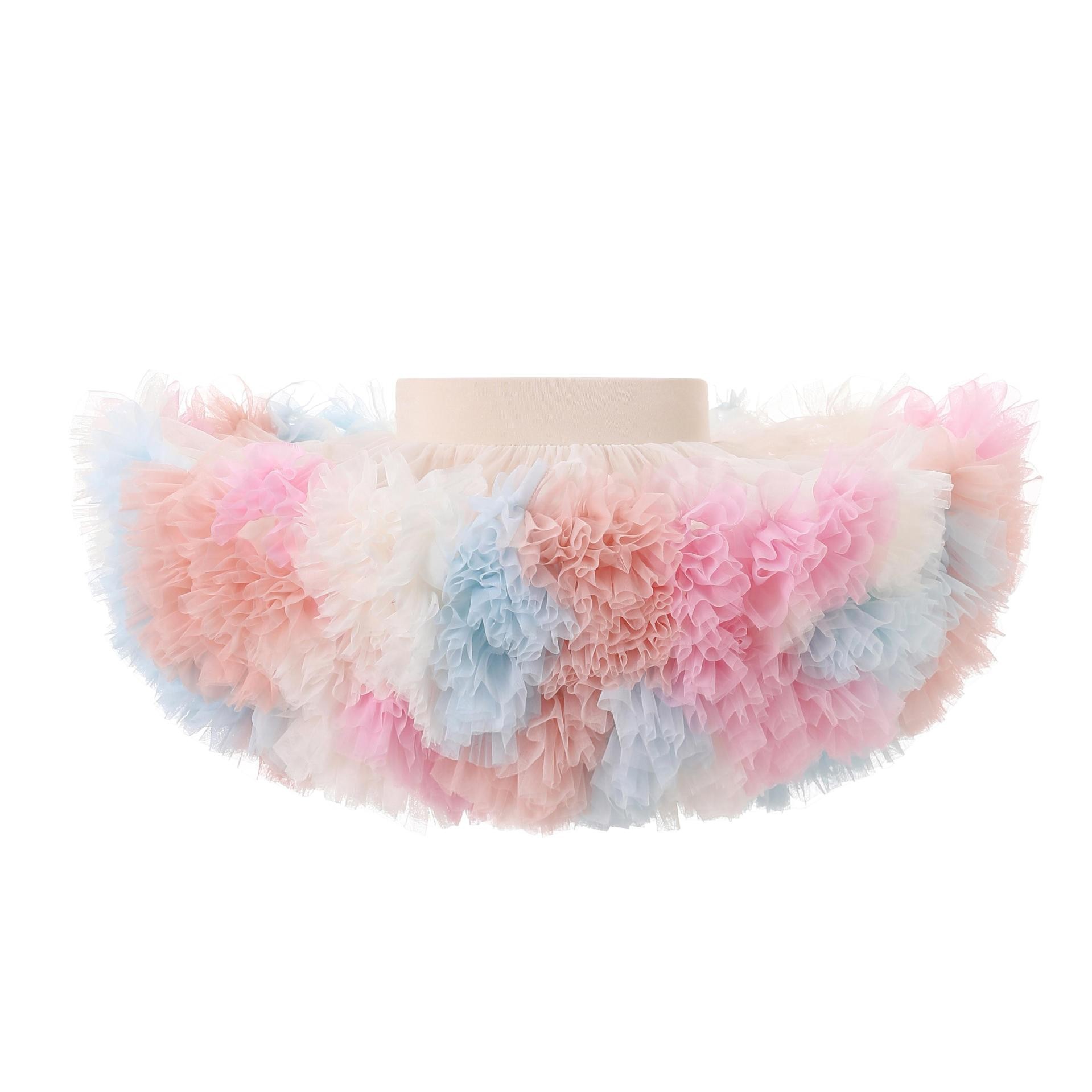 Summer girls' second-generation TUTU skirt, stylish children's puffy skirt, convex mesh birthday princess dress for distribution