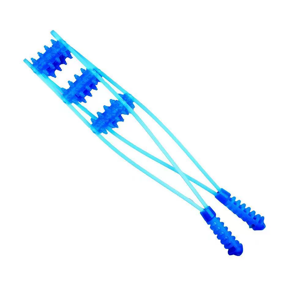 Back massage roller bar, 50 cm, multi-wheel 2–6 rows, green/yellow/blue