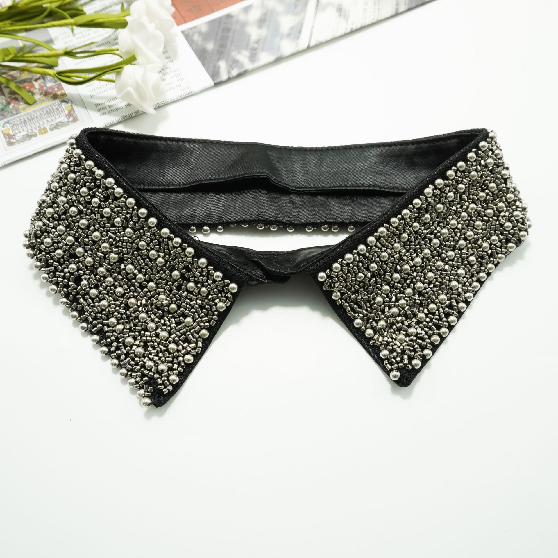Jinghongyuan Punk Style Heavy Industry Beading Exquisite Classy Matchinging Sweater Skirt Fashion Fake Collar Clothing Accessories
