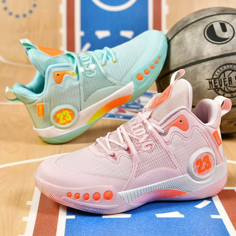Трансграничные баскетбольные кроссовки, мужские дышащие повседневные спортивные кроссовки для мальчиков и девочек, подростков, начальной и средней школы, с высоким верхом