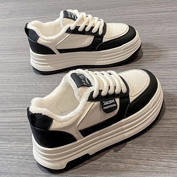 厚底加绒加厚小白鞋女2024秋冬季新款爆款ins百搭防滑运动休闲鞋