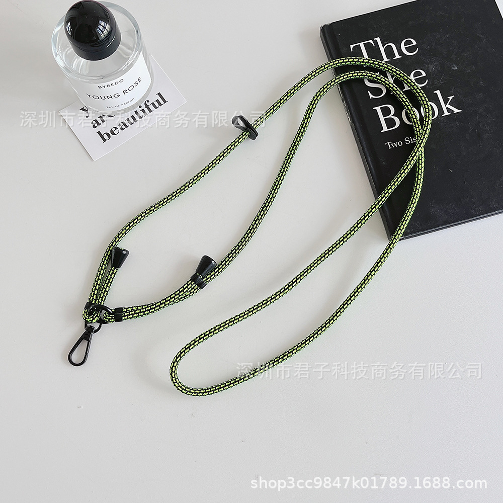 Personalidad japonesa y coreana de doble botón colgante colgante de doble botón colgante ajustable de hombro colgante de cuello para teléfono móvil bolso universal cuerda de botella de agua